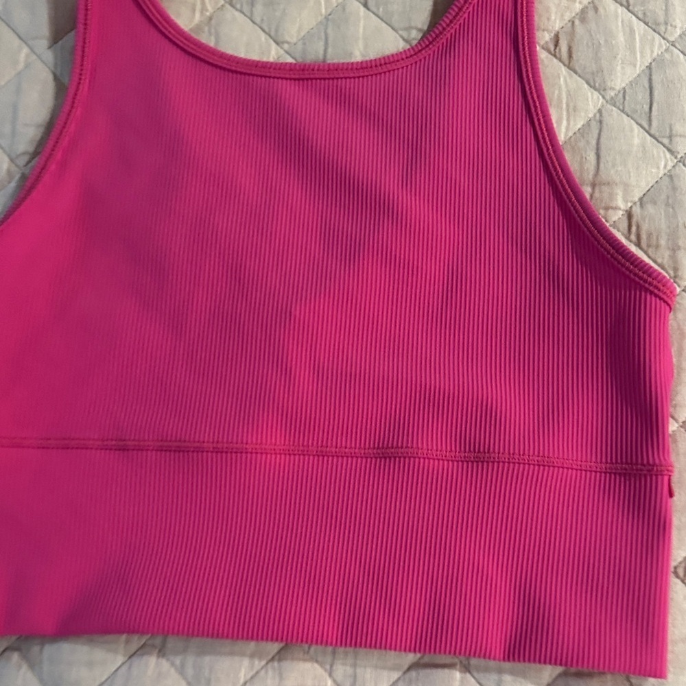 Women's Pink Ribbed Bralette - Picture 3 of 3